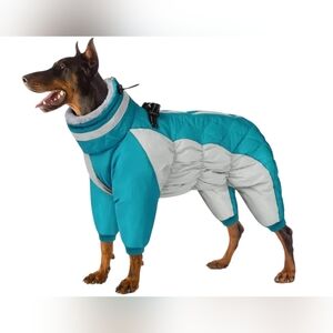 Sunfura Dog Coat Warm Fleece Winter Coat, Reflective Turtleneck ( SIZE:2XL)